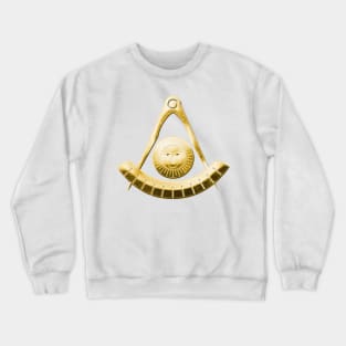 Compass, sun and protractor, Jewel of Grand  Master for Blue Lodge Crewneck Sweatshirt